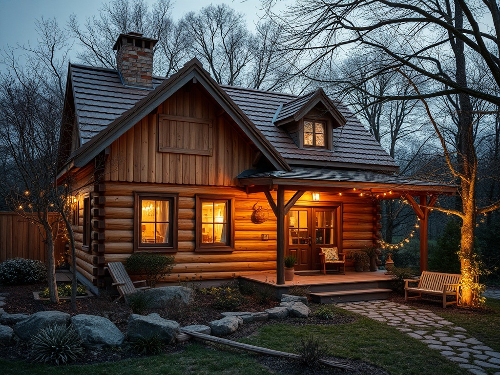 remake-pro.ru | Освещение фасада дома из клееного бруса